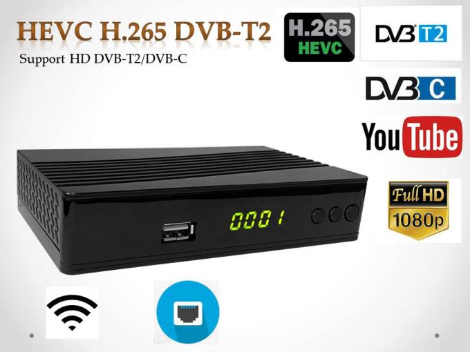 Boîtier décodeur terrestre GX6702H5 MPEG4 plein Hd du MINI T2 H265 ...