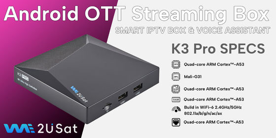 K3 Pro IPTV International Box est une série de téléviseurs.